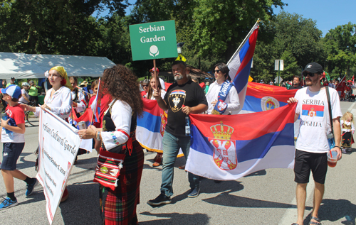 Serbian Garden in Parade of Flags